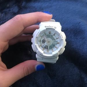 White Baby G watch